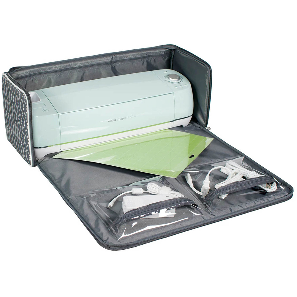 Everything Mary EVM12400-2 Grey Geometric Print Diecut Machine Carry Case 56 x 20 x 23cm Image 2