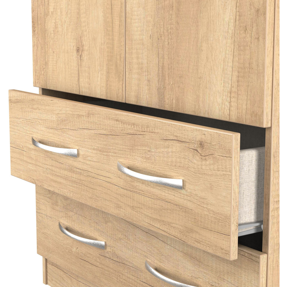Crowndale Avon 2 Door 2 Drawer Nebraska Oak Wardrobe Ready Assembled Image 8