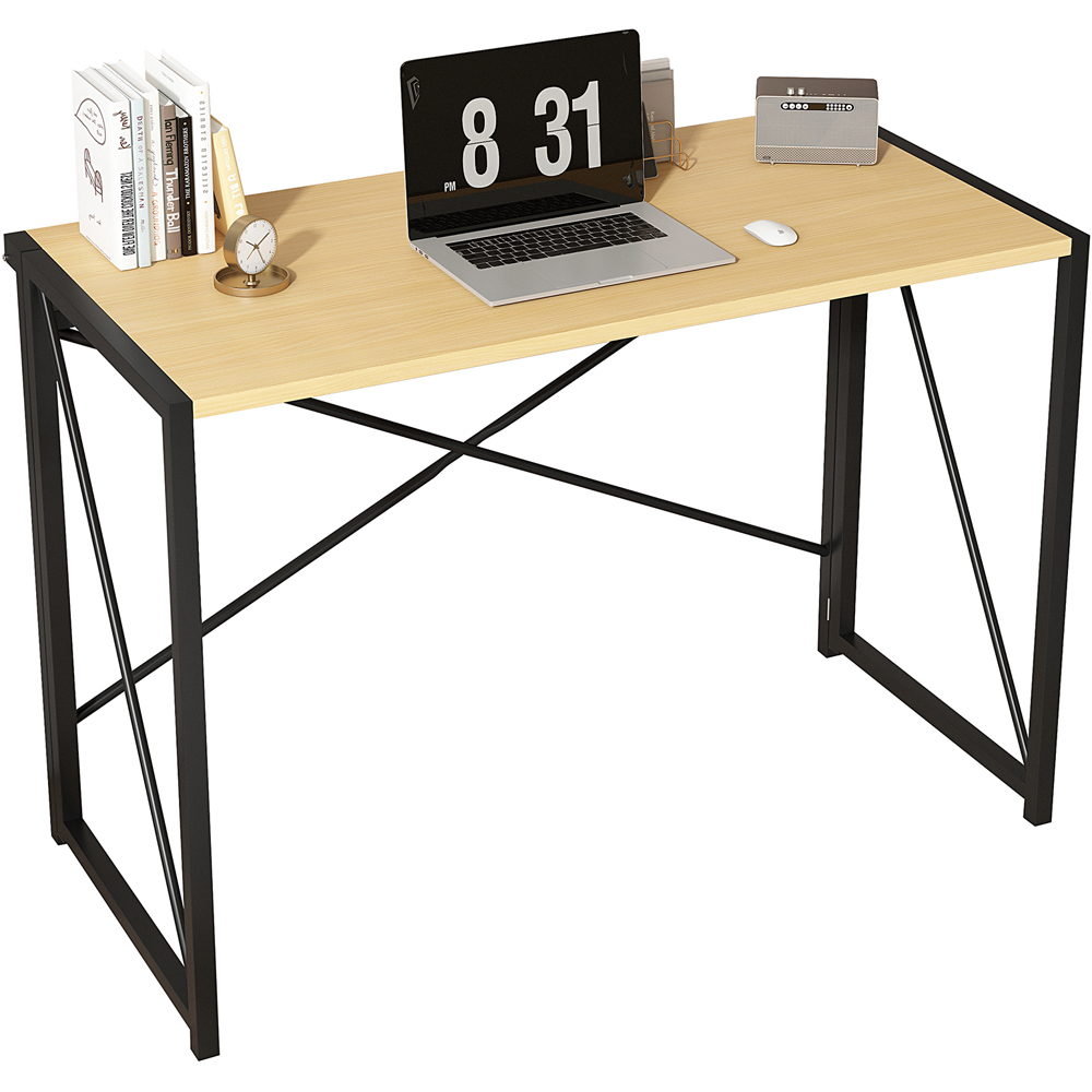Miami Folding Computer Desk Natural Image 2