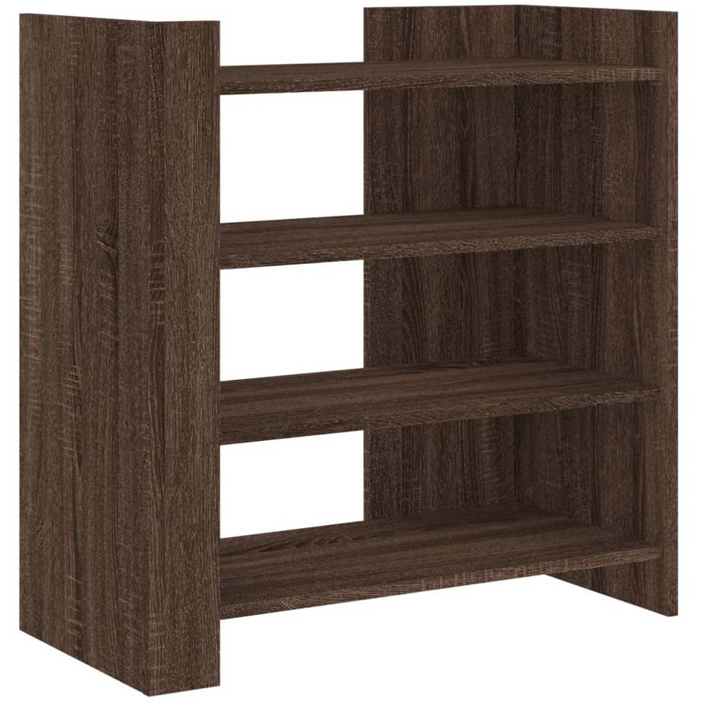 vidaXL 4 Shelf Brown Oak Sideboard Image 2