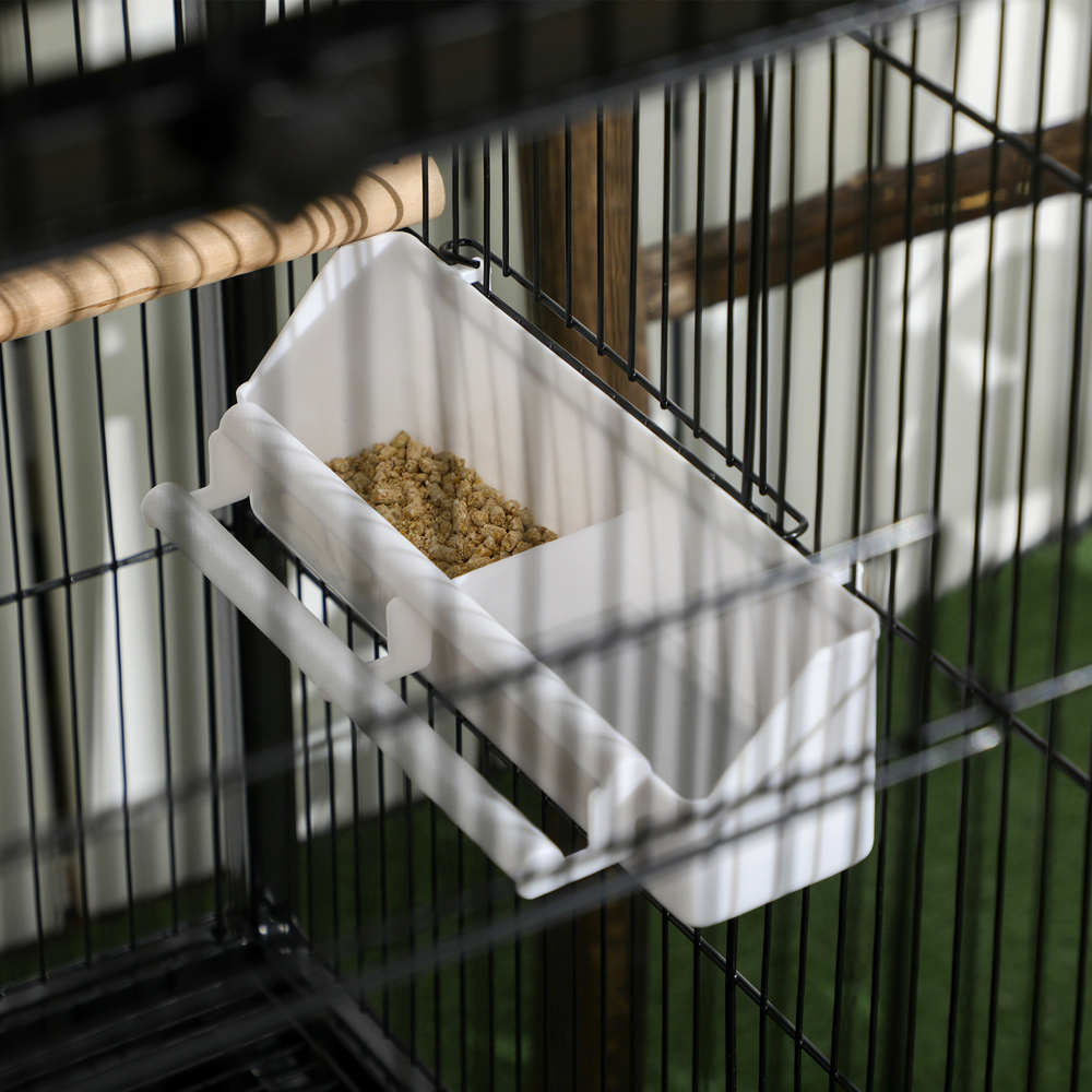 PawHut 2-in-1 Large Bird Cage Aviary with Wheels Image 8