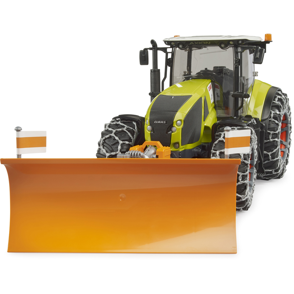 Bruder Kids Claas Axion 950 with Snow Chains and Plow Blade Playset Model Image 6