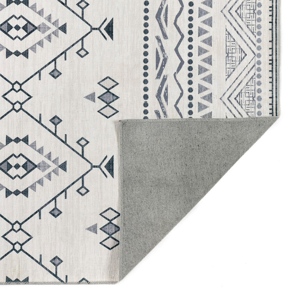 Origins My Washable Grey and Off White Nomad Rug 67 x 200cm Image 3