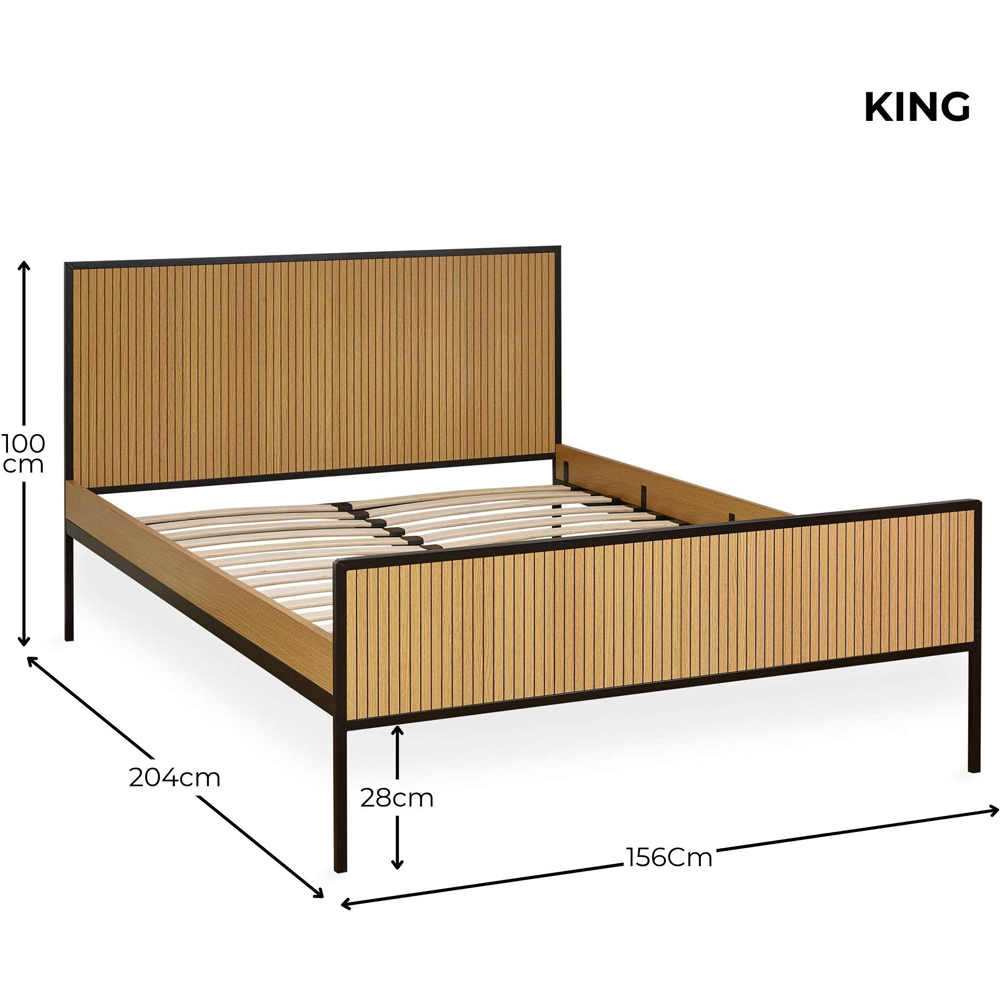 Julian Bowen Sia King Size Oak Effect Bed Frame Image 9