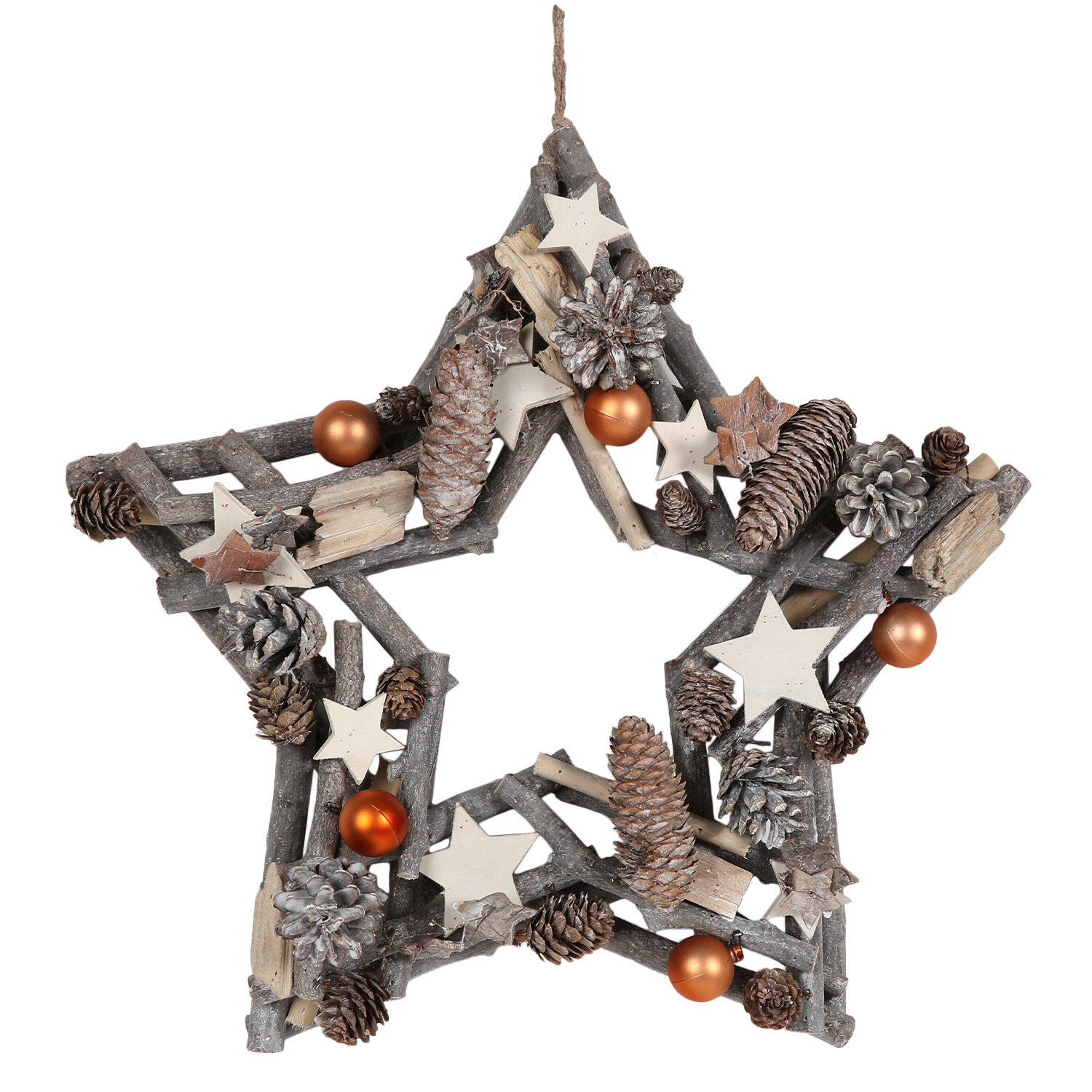 Wooden Large Copper Star Wreath Image 1