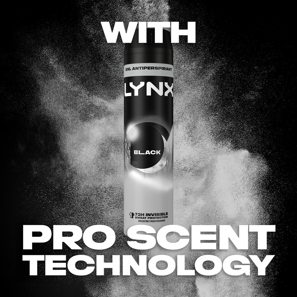 Lynx Black Shower Gel 500ml and XXL Anti-Perspirant Spray Bundle Image 3