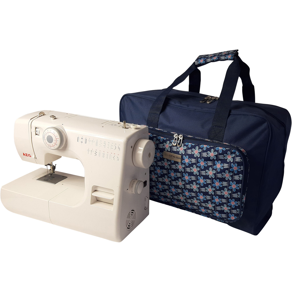 Sewing Online PT660-NAVY-DAISY Navy Daisy Sewing Machine Bag 33 x 45.7 x 20.32cm Image 2