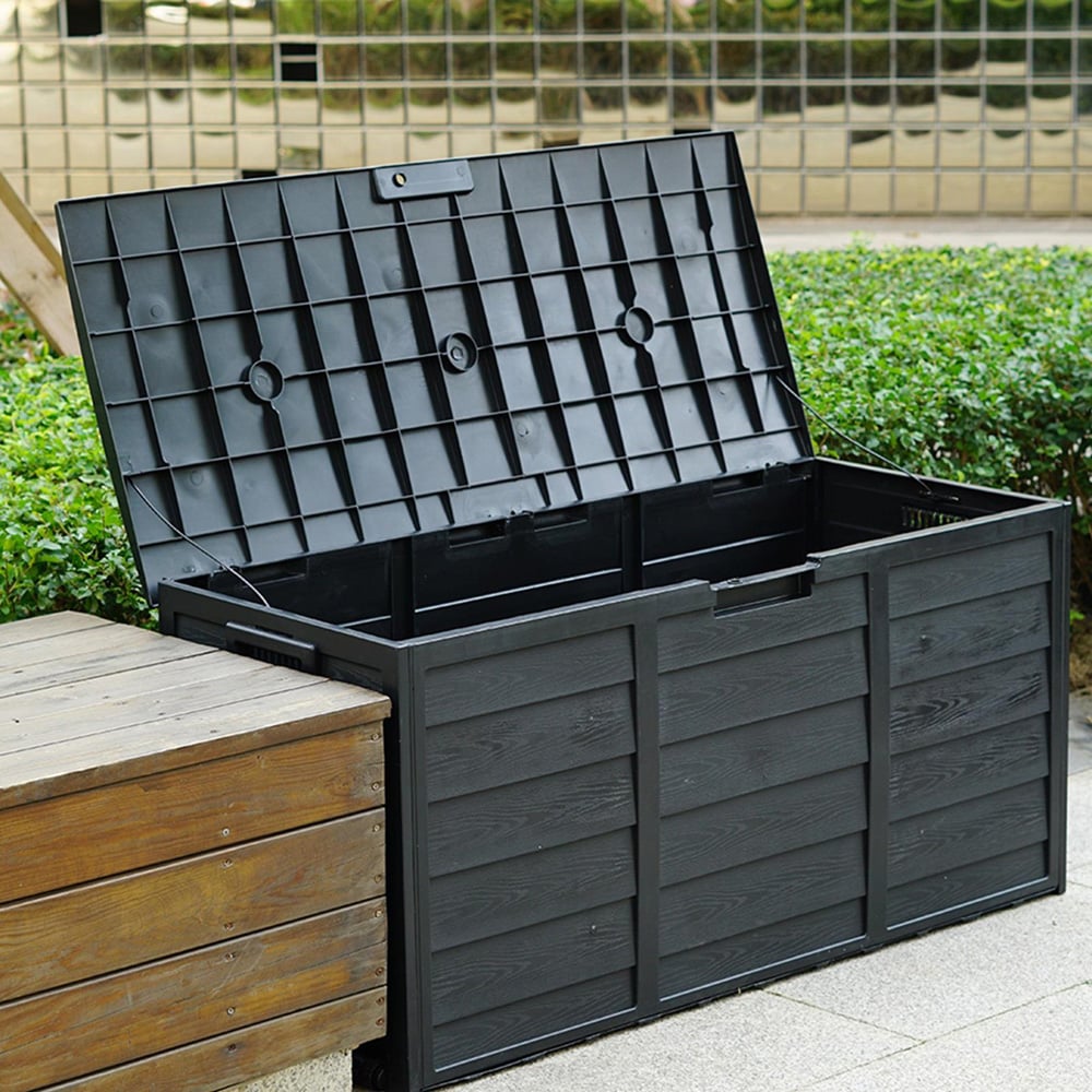Gr8 Garden Black 300L Plastic Outdoor Storage Box Image 6