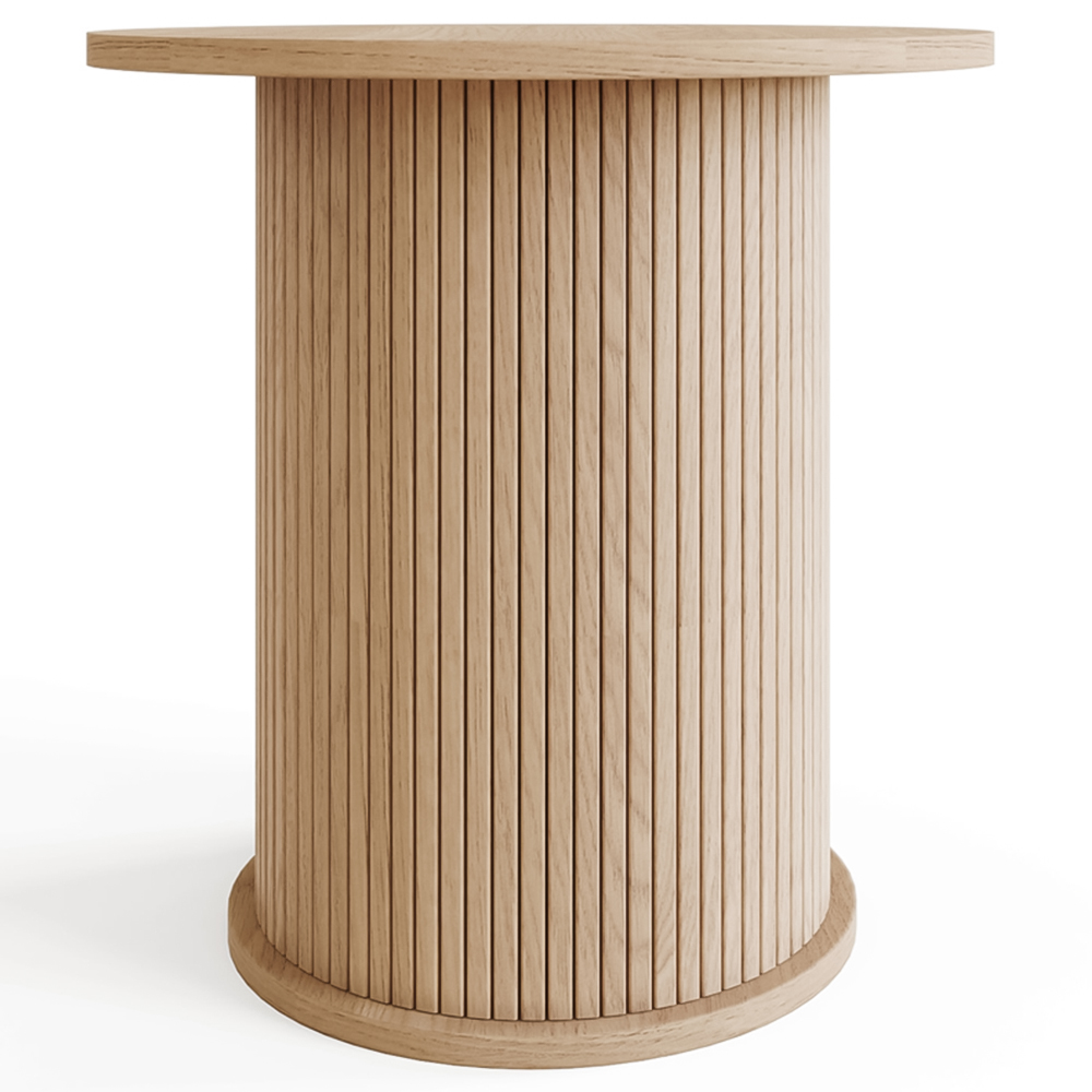 GFW Omari Oak Slatted Side Table Image 3