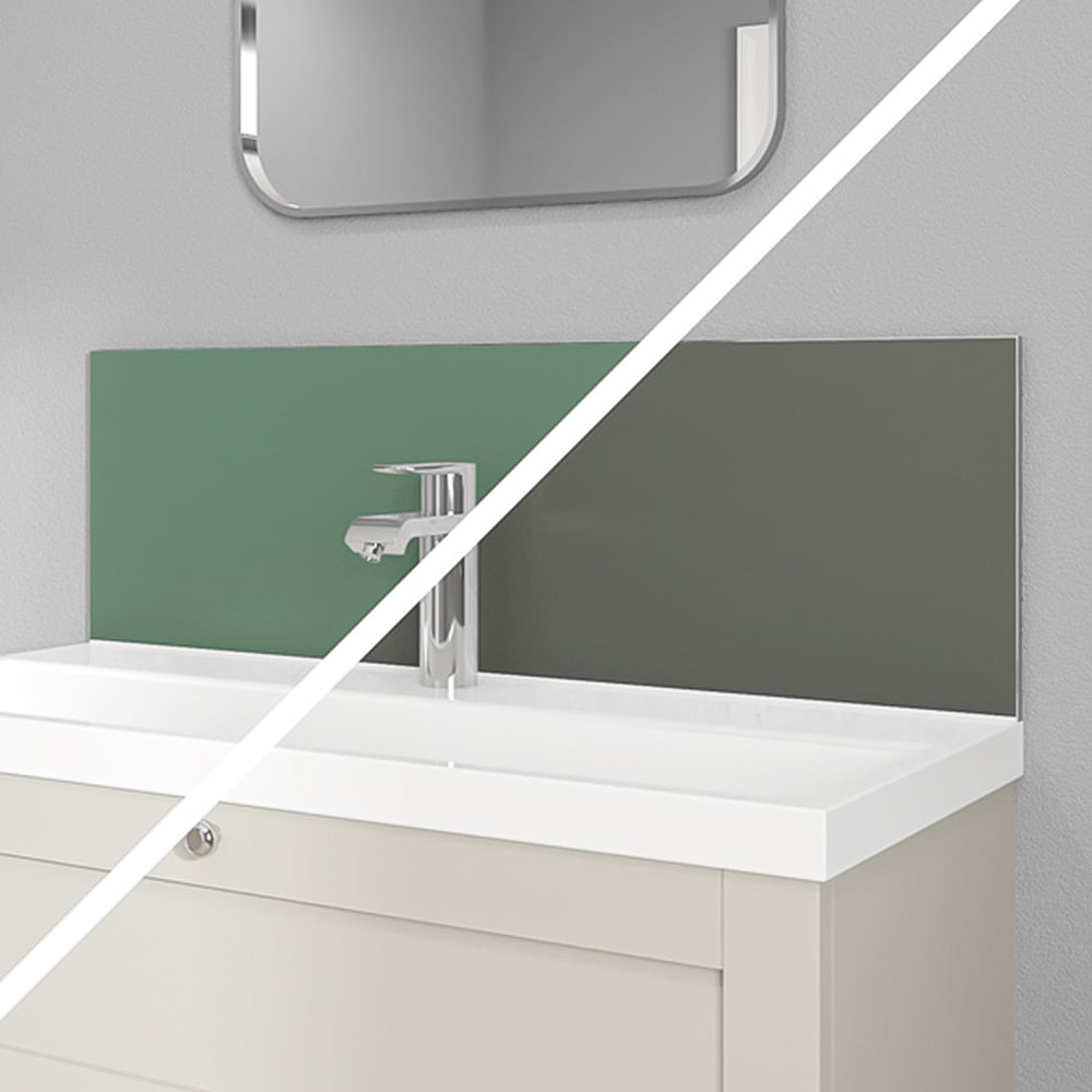 Wetwall Alloy Seafoam Green and Battleship Grey Splashback 800 x 250mm Image 1