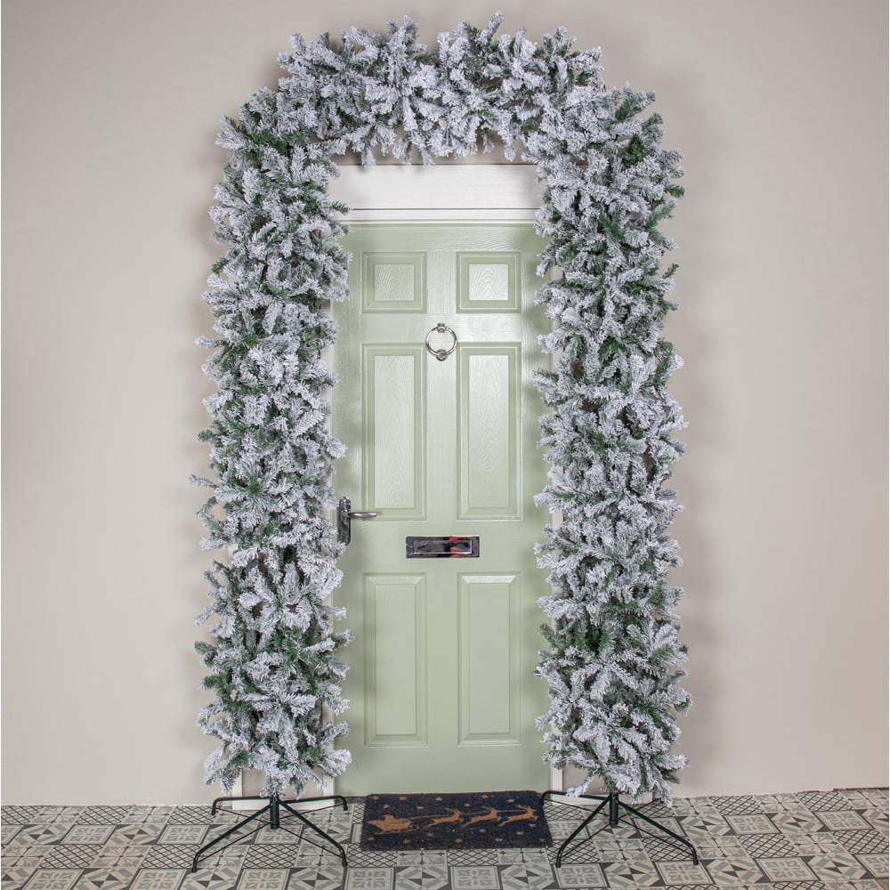 Samuel Alexander Single Door Artificial Plain Green Christmas Tree Arch 8ft Image 2
