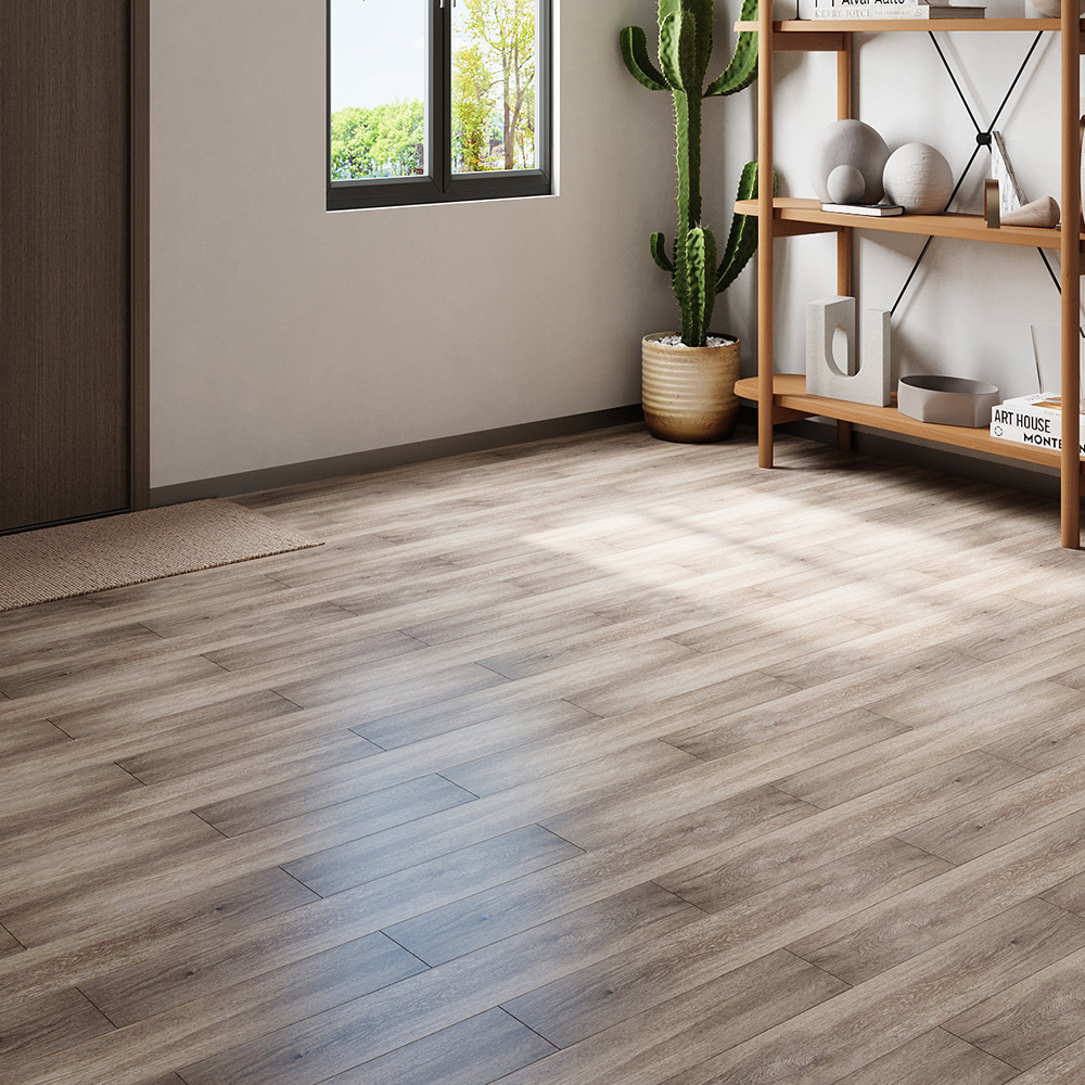 Living and Home Walnut Brown Wood Grain Rectangle PVC Flooring 20 Pack Image 7