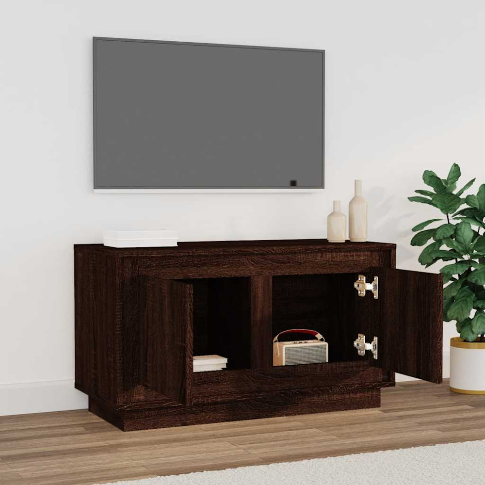 vidaXL 2 Door Brown Oak TV Cabinet Image 3
