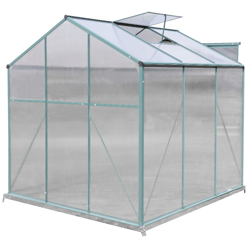 Living and Home Aluminium Frame 6 x 6ft Greenhouse with Base Image 4