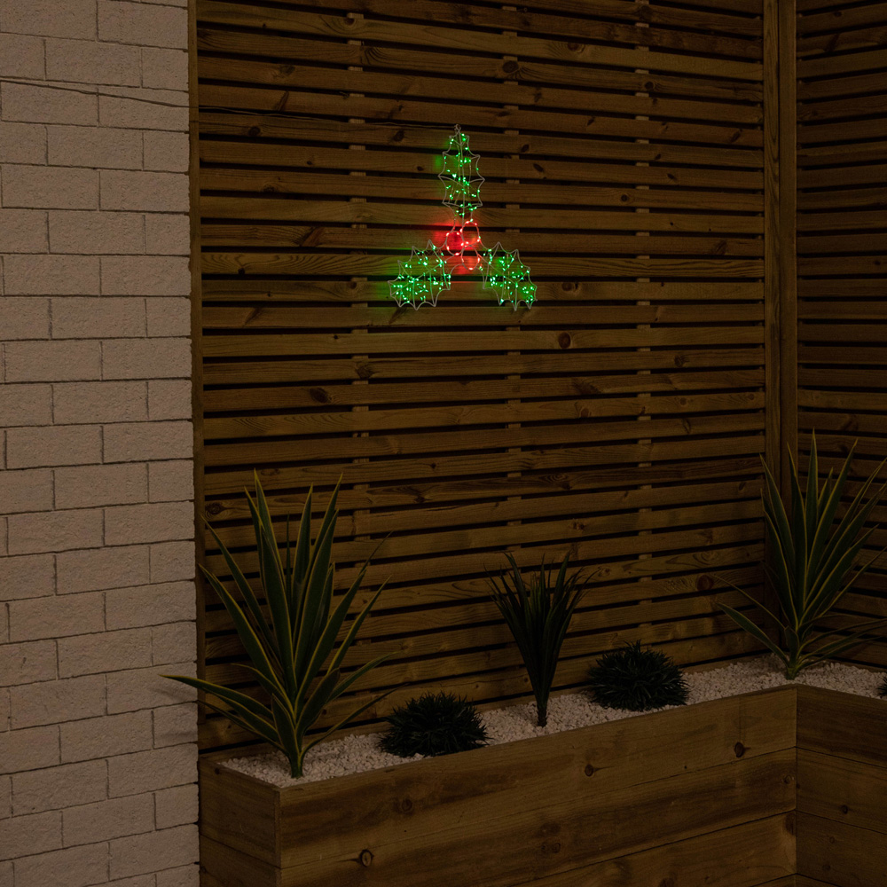 Samuel Alexander Holly with Berries Silhouette Light Up Christmas Decoration Image 6