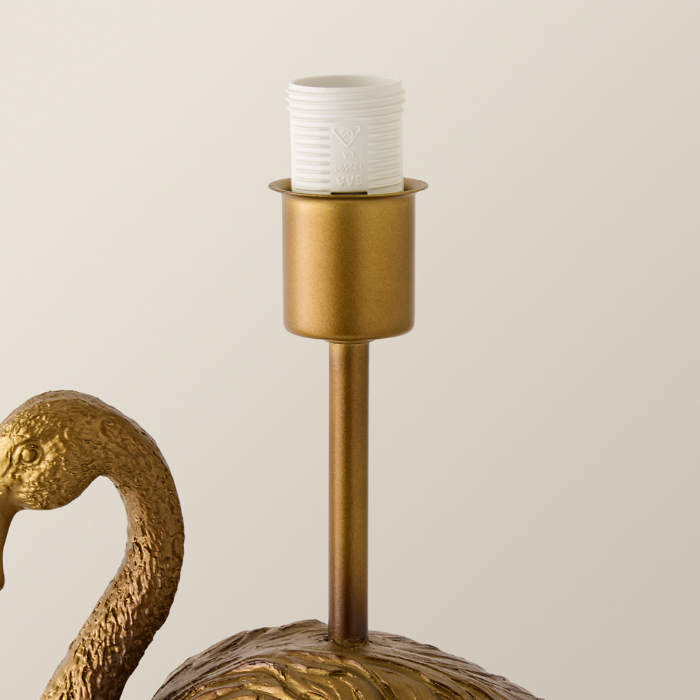 ValueLights Flo Flamingo Brushed Bronze Table Lamp Base Image 4