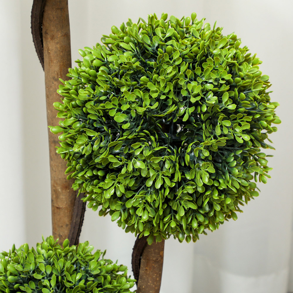 Portland Boxwood Ball Topiary Artificial Plant in Pot 3ft 2 Pack Image 3