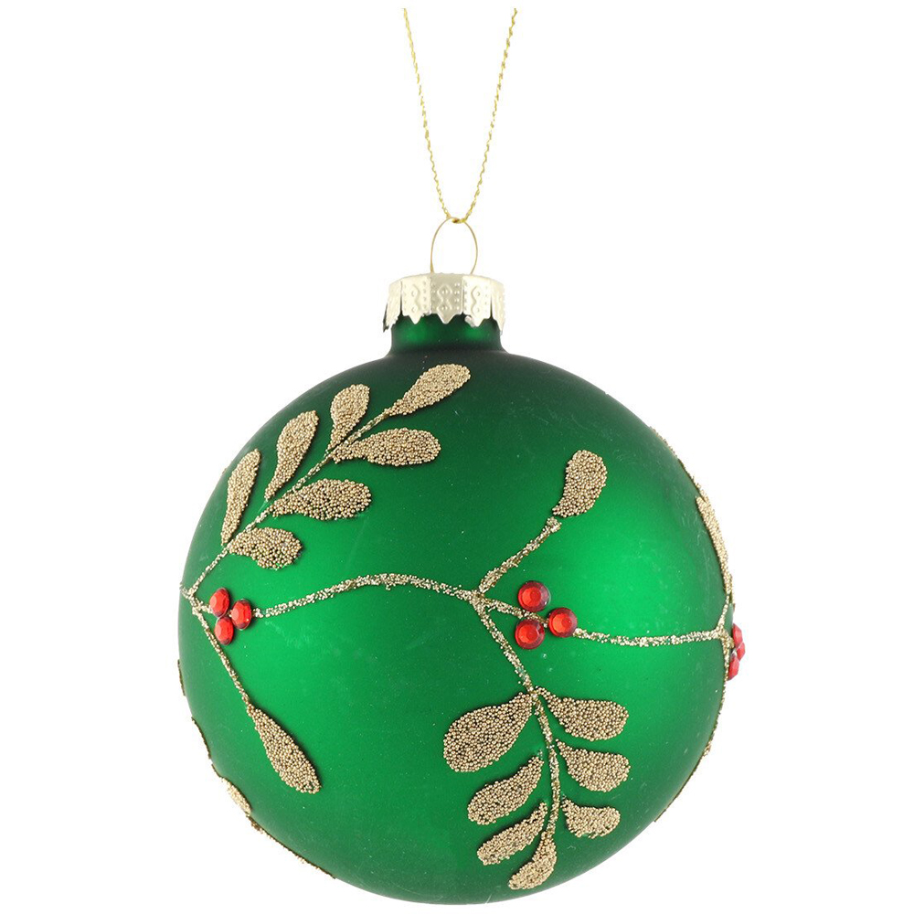 Christmas Leaf Bauble Green - Green Image 3