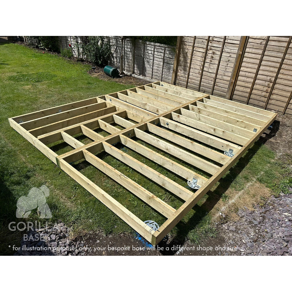 Shire Gorilla Base PRO H Bespoke Installed 325 to 432 sq ft Garden Building Base with Groundscrews Image 9