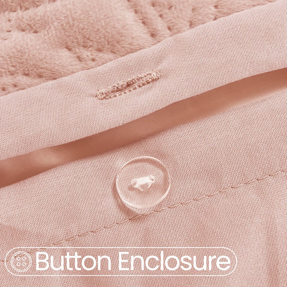 Velosso Single Pink Savannah Velvet Duvet Set Image 3
