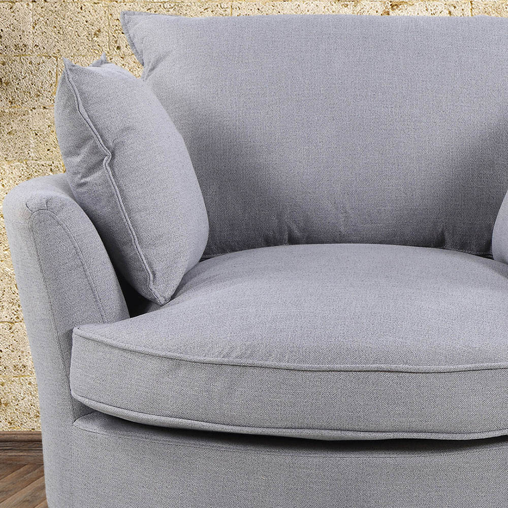Artemis Home Irwin Grey Swivel Cuddle Chair Image 3