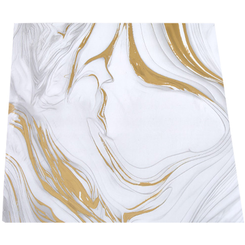 Living and Home Marble Patterned White and Gold PVC Self Adhesive Wall Sticker 10 Pack Image 3