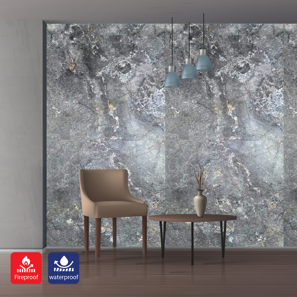 Britwall Charcoal Marble PU Wall Panel 1200 x 600 x 3mm Image 3