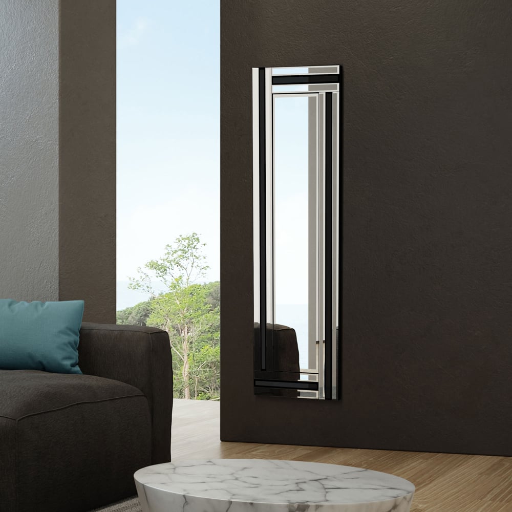 MirrorOutlet Dalton Black Wall Mirror 120 x 40cm Image 6