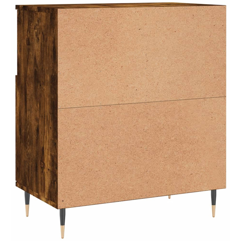 vidaXL 2 Door 2 Shelf Smoked Oak Sideboard Image 8