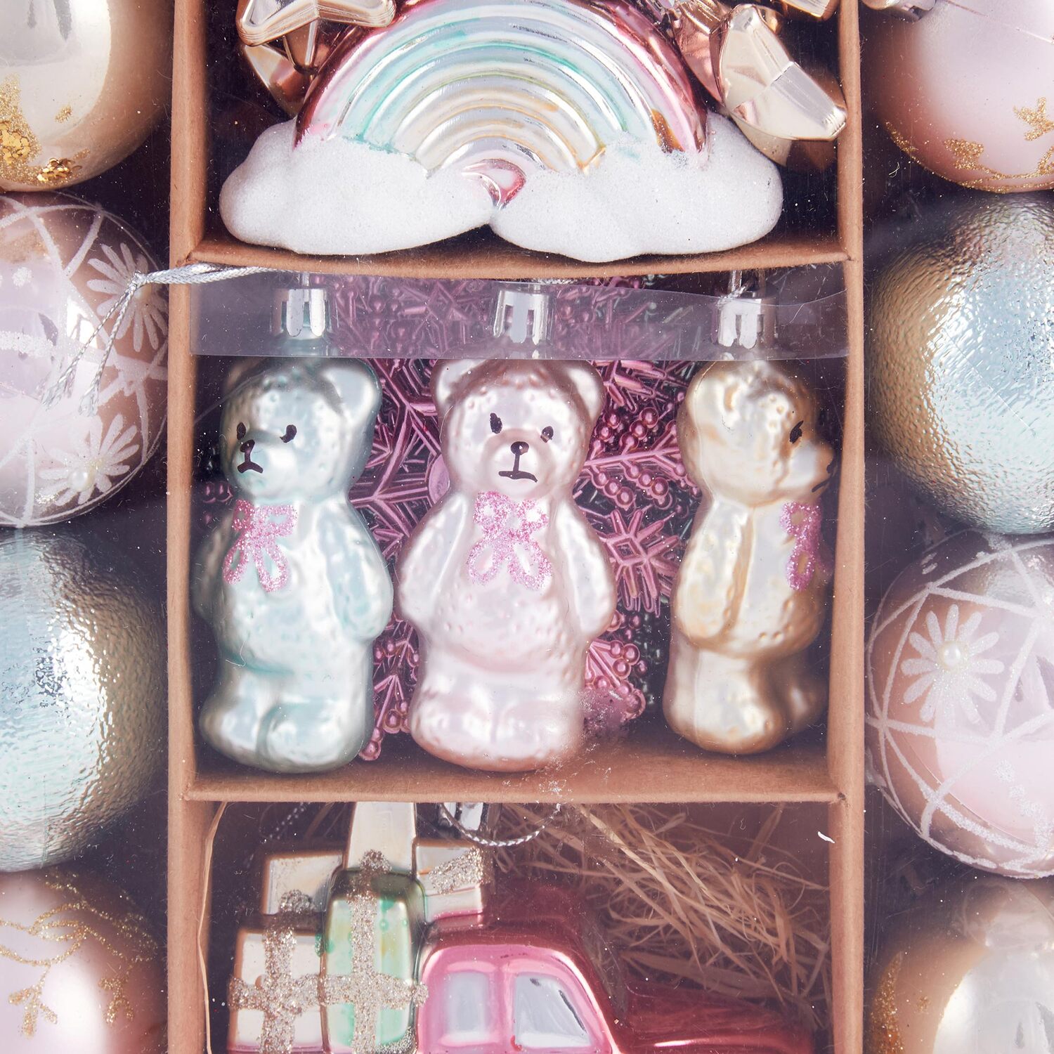 Pack of 70 Pink Candy Cane Lane Baubles Image 2