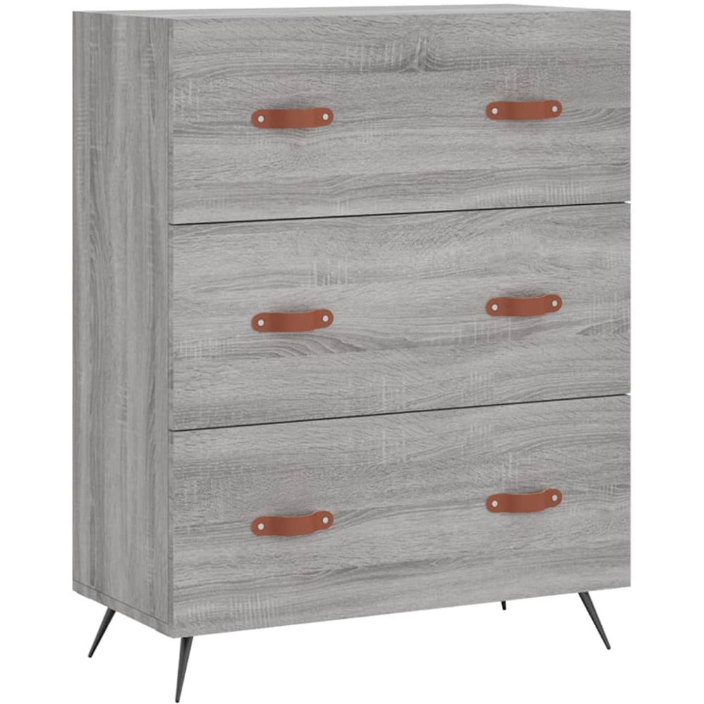 vidaXL 2 Door 3 Drawer Grey Sonoma Tall Highboard Image 7