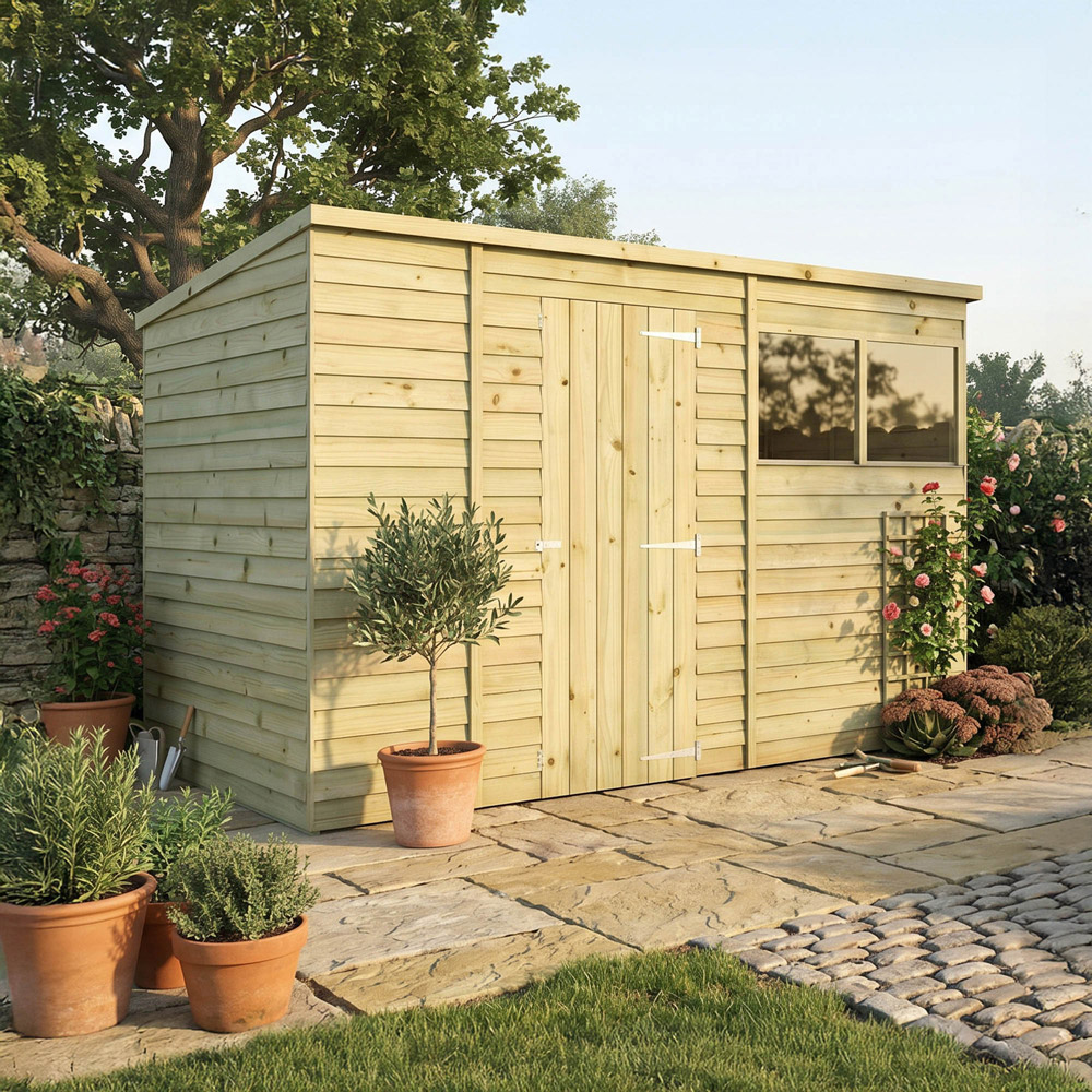 Mercia 10 x 6ft Overlap Pent Shed Image 2