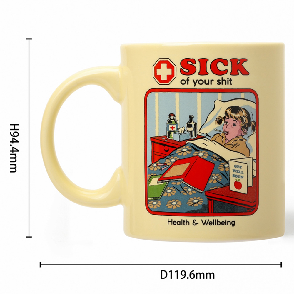 Steve Rhodes Sick of Your Shit Blue Lavender Scented Candle with Cream Mug Image 7