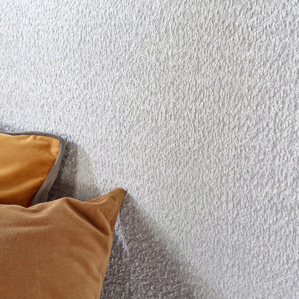 Aspire Super King Size Platinum Boucle Upholstered Garland Ottoman Bed Frame Image 4