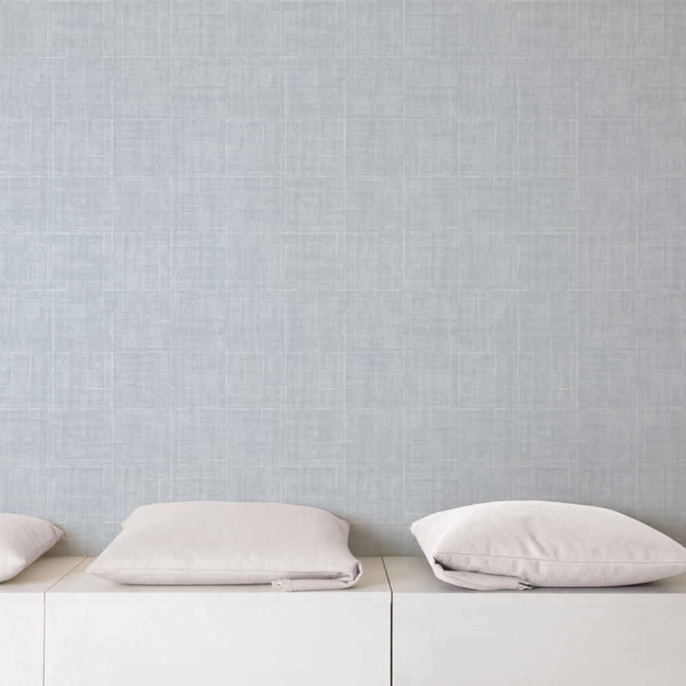 Galerie Natural FX Linen Blue Wallpaper Image 2