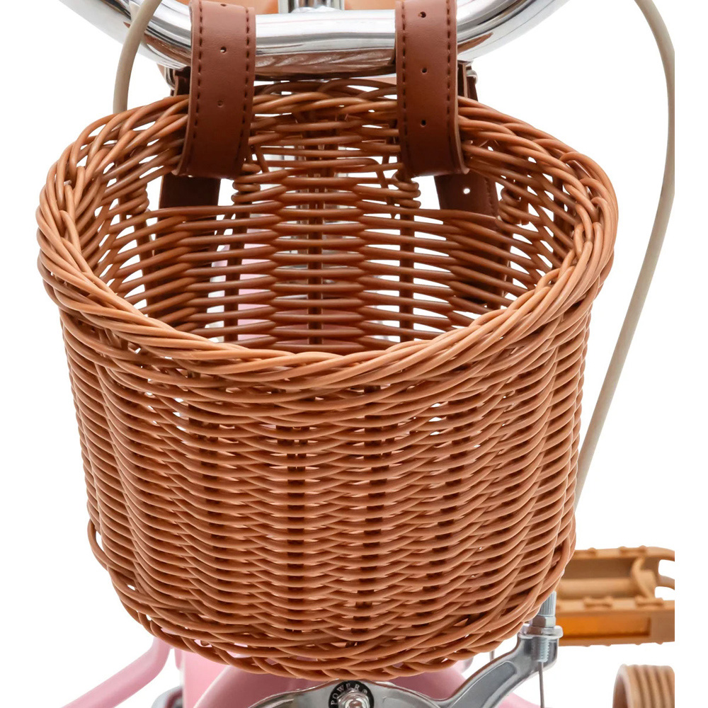 Huffy Vintage 12 inch Pink Kids Bike with Basket and Stabilisers Image 6