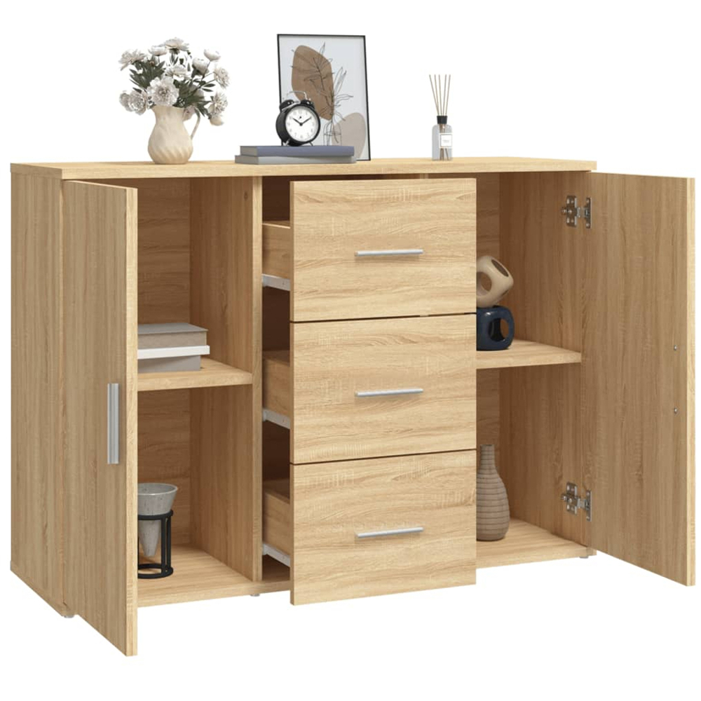 vidaXL 2 Door 3 Drawer Sonoma Oak Sideboard Image 5