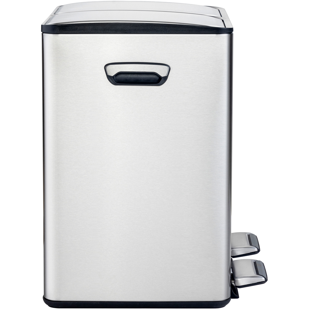 Charles Bentley 2 Compartment Stainless Steel Kitchen Pedal Bin 40L Image 5