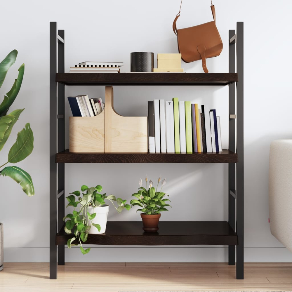 vidaXL 100cm Dark Brown Floating Wall Shelf Image 2
