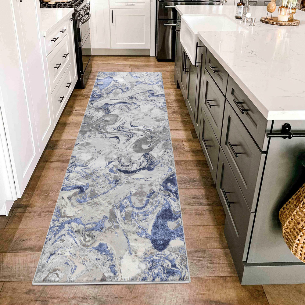 Desire Rugs Solarius Navy Living Room Abstract Area Rug 120 x 170cm Image 4