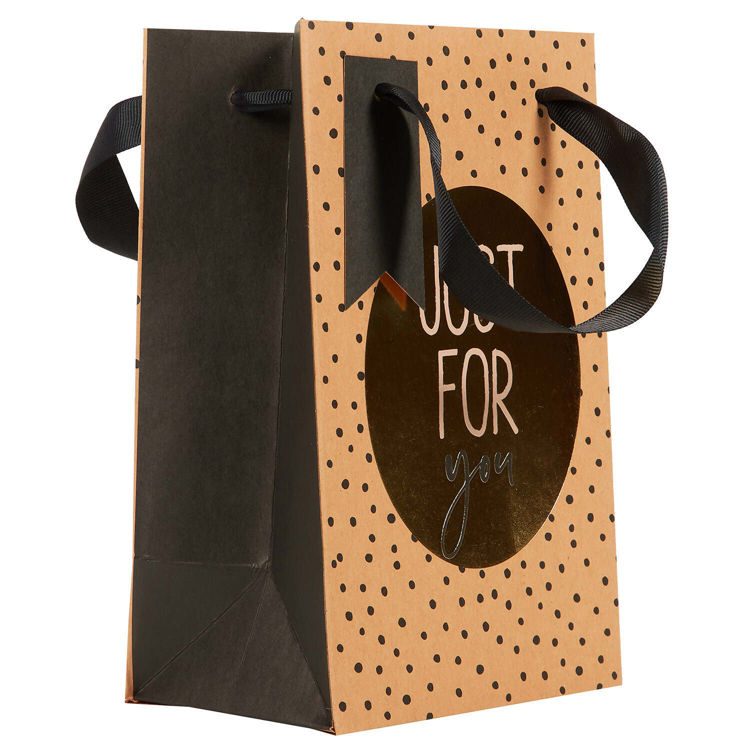 Pack of 3 Patterned Kraft Gift Bags - Black and Brown Image 6