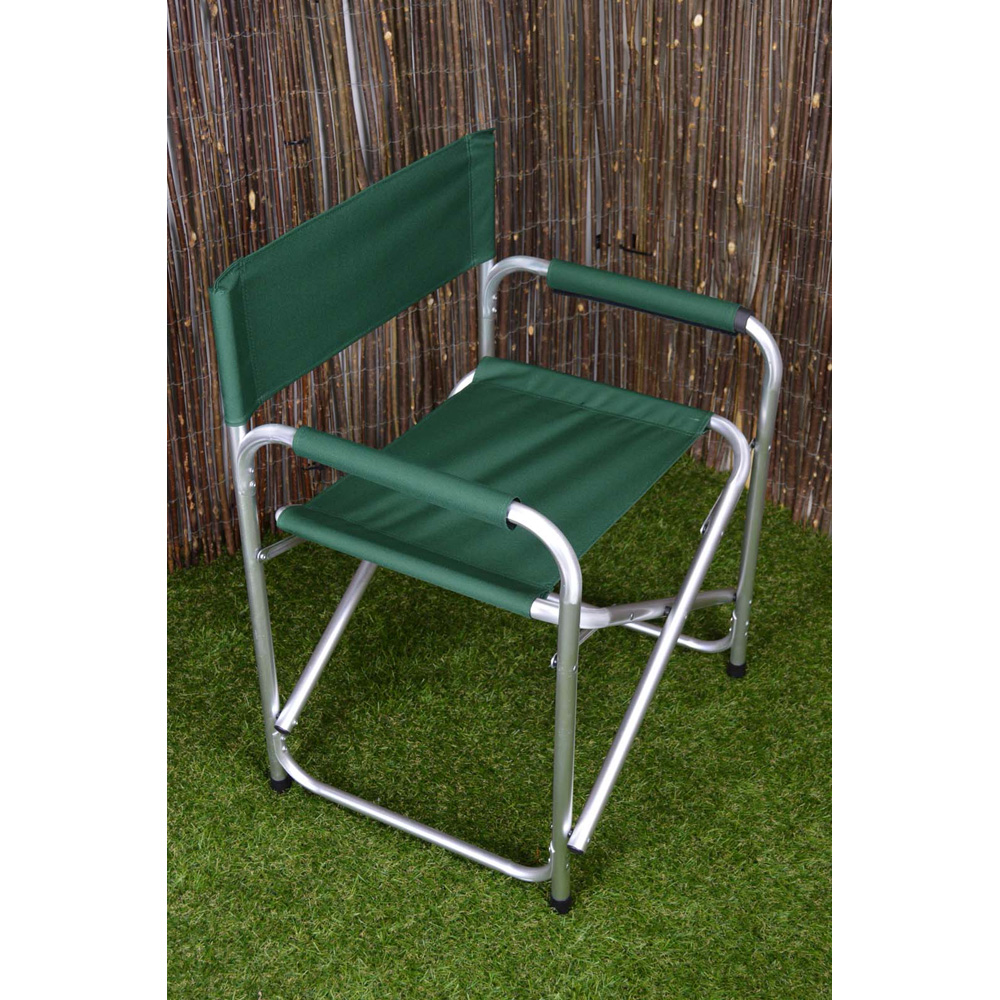 Samuel Alexander Green Aluminium and Canvas Director Chair Image 3