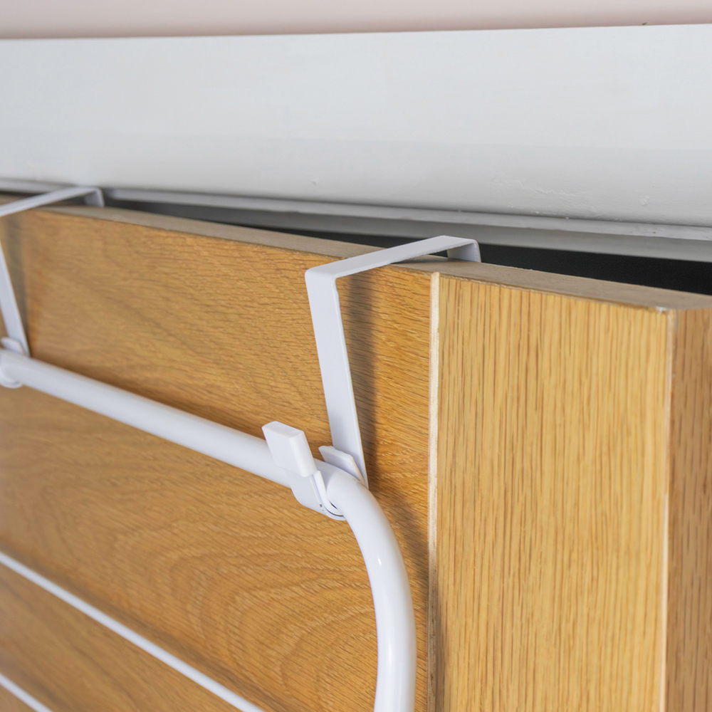 JVL White Over Door Clothes Drying Rack 8.5m Image 5