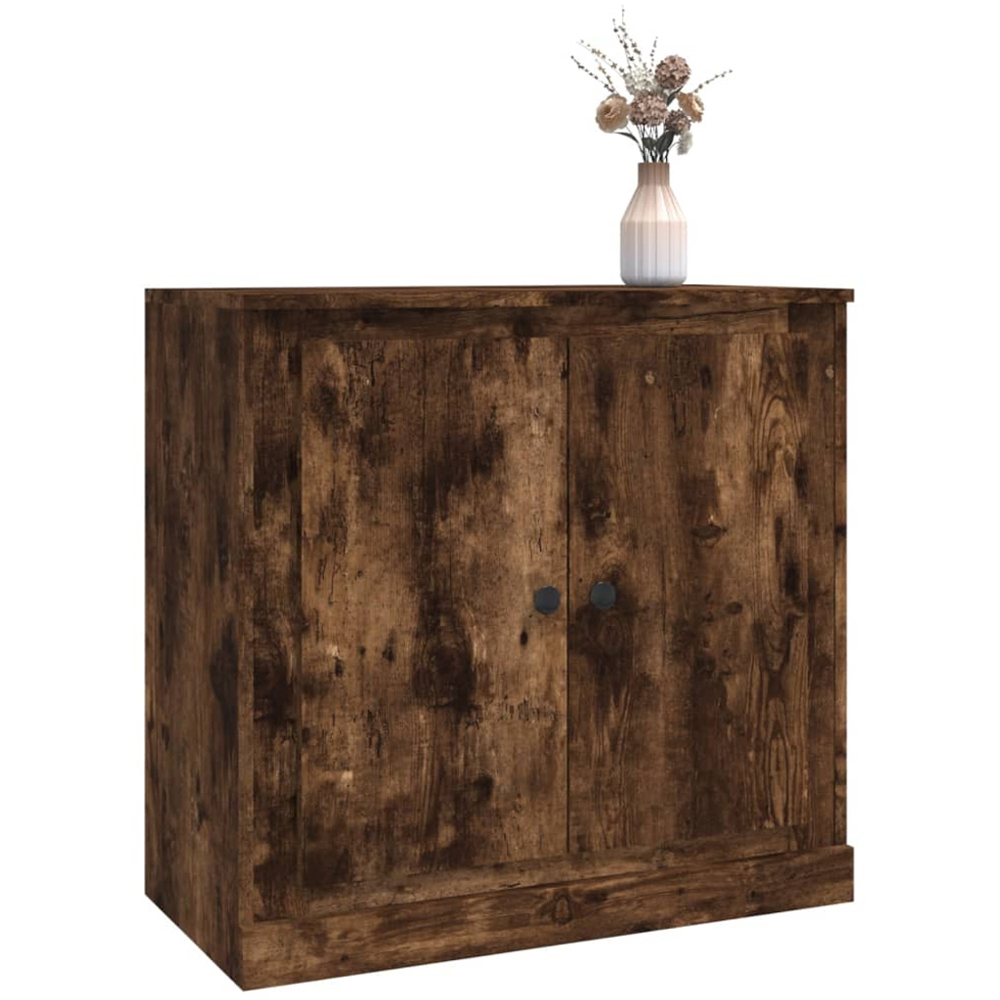 vidaXL 2 Door Smoked Oak Sideboard Image 3