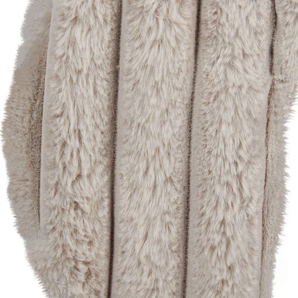 Faux Fur Hot Water Bottle for Neck - Grey or Cream Image 3