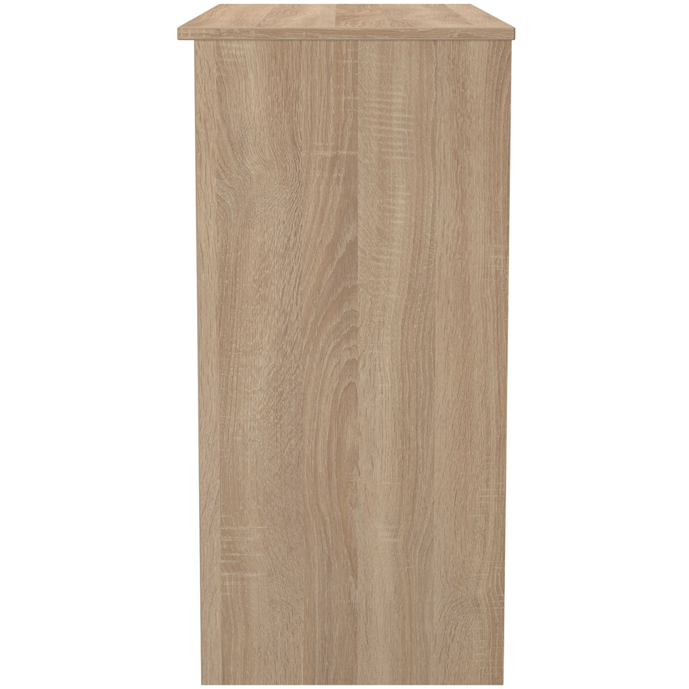 Crowndale Milan 3 Drawer White Gloss and Bardolino Oak Dressing Table Ready Assembled Image 6
