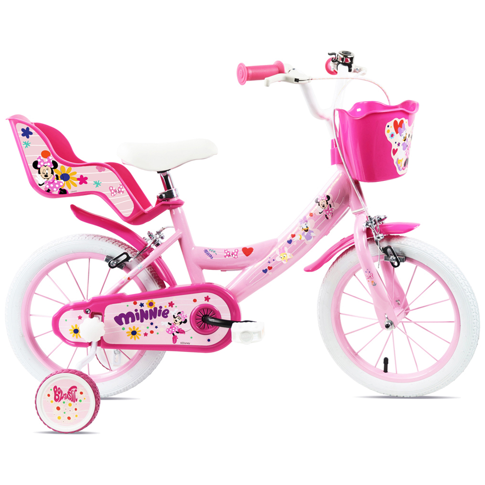 Denver Disney Minnie 14 inch Kids Bicycle with Stabilisers Image 1