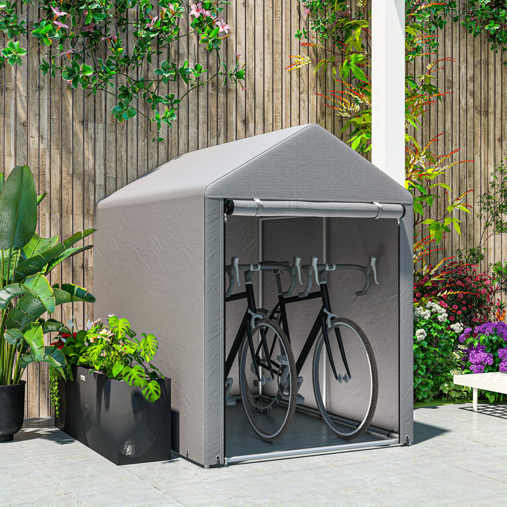 Outsunny 3.9 x 5.9ft Portable Garden Storage Shed Image 7