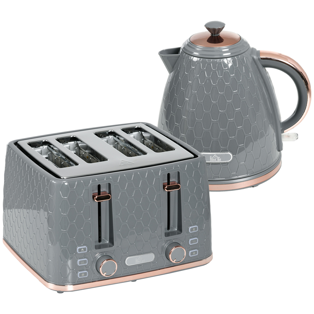 HOMCOM 800-206V70GY Grey 1.7L Fast Boil Electric Kettle 3kW Image 3