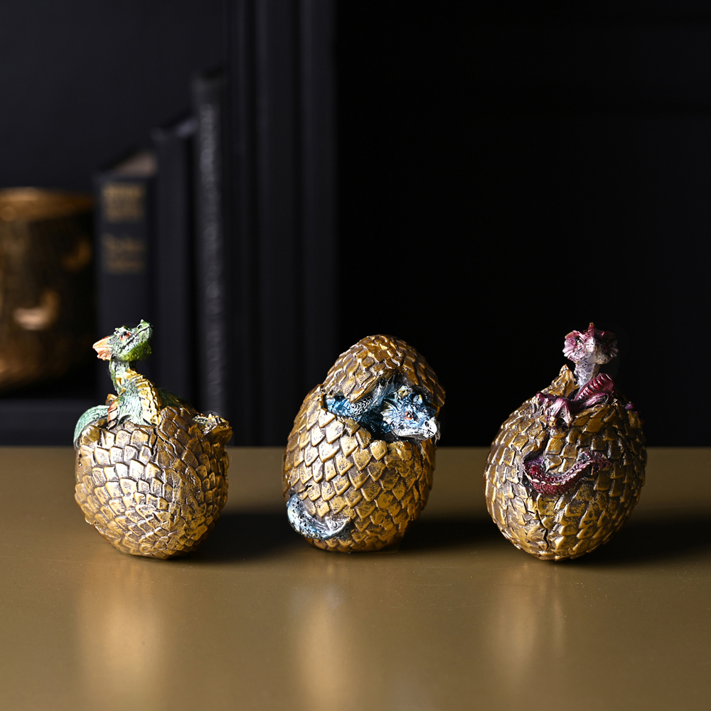 Hocus Pocus Halloween Golden Orion Dragon Egg Figurine Image 2